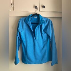 Columbia Teal Quarter-Zip Pullover